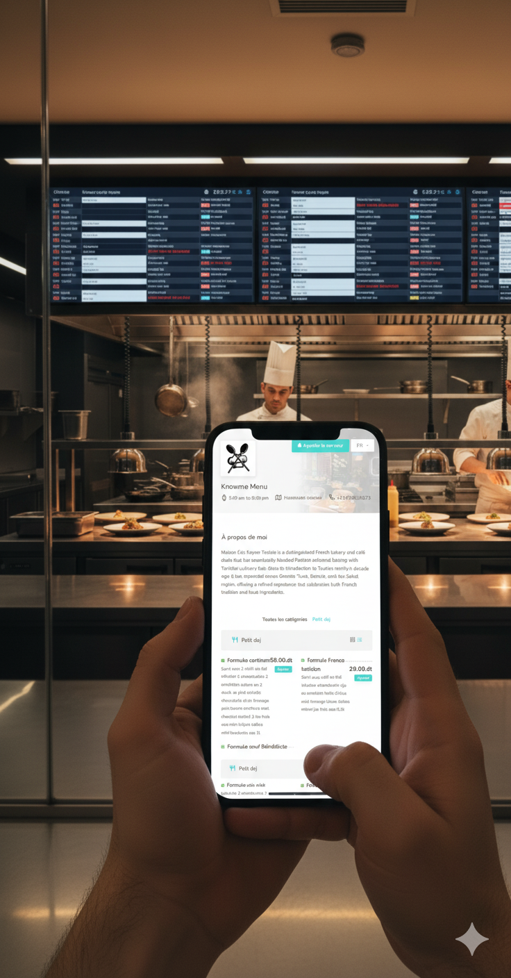 Delicious food on digital menu