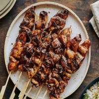Brochette de poulet grillé